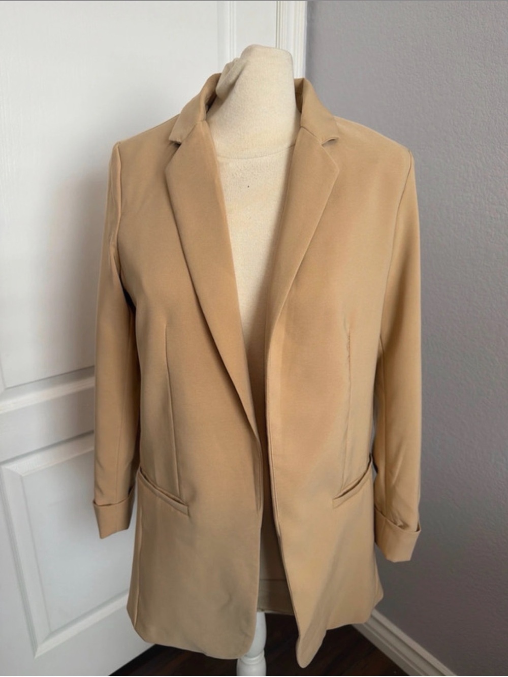 Love Tree Tan Longline Blazer